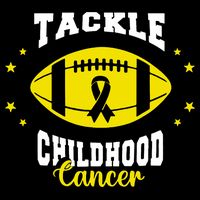 Childhood Tackle Childhood Cancer Awareness Football Gold Drawstring Bag