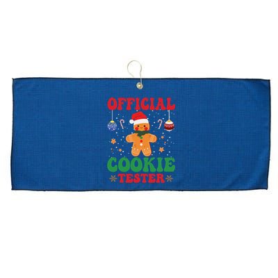 Cookie Tester Cute Gingerbread Christmas Baking Large Microfiber Waffle Golf Towel