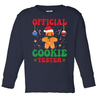 Cookie Tester Cute Gingerbread Christmas Baking Toddler Long Sleeve Shirt