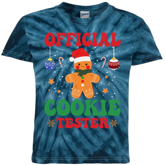 Cookie Tester Cute Gingerbread Christmas Baking Kids Tie-Dye T-Shirt