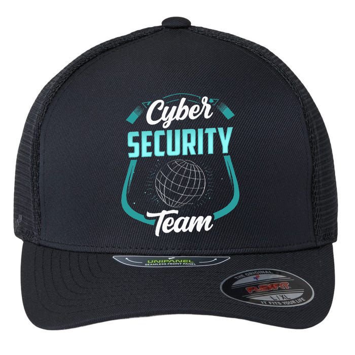 Cybersecurity Team Cyber Security Hacking Hack Hacker Flexfit Unipanel Trucker Cap