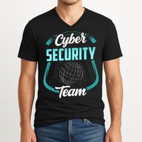 Cybersecurity Team Cyber Security Hacking Hack Hacker V-Neck T-Shirt