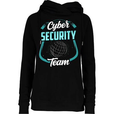 Cybersecurity Team Cyber Security Hacking Hack Hacker Womens Funnel Neck Pullover Hood