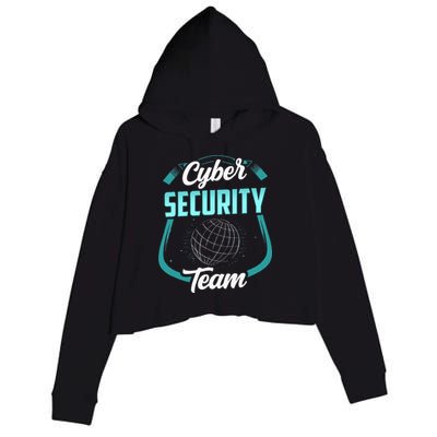 Cybersecurity Team Cyber Security Hacking Hack Hacker Crop Fleece Hoodie