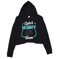 Cybersecurity Team Cyber Security Hacking Hack Hacker Crop Fleece Hoodie