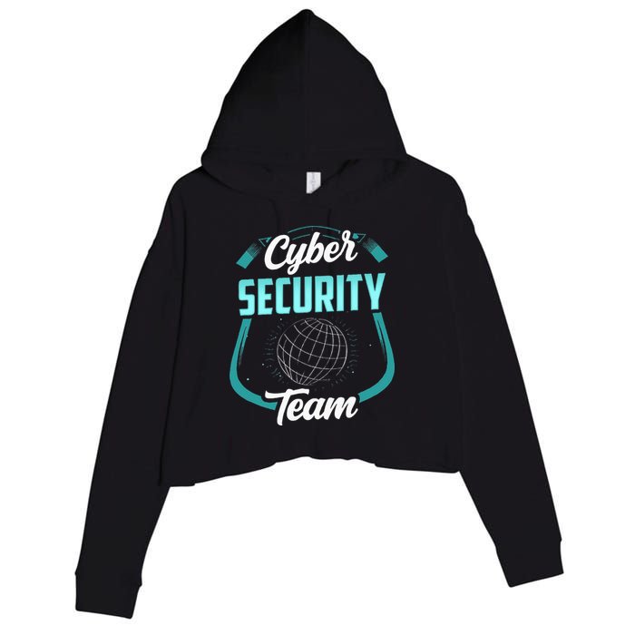 Cybersecurity Team Cyber Security Hacking Hack Hacker Crop Fleece Hoodie