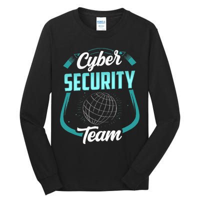 Cybersecurity Team Cyber Security Hacking Hack Hacker Tall Long Sleeve T-Shirt
