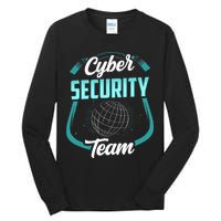 Cybersecurity Team Cyber Security Hacking Hack Hacker Tall Long Sleeve T-Shirt