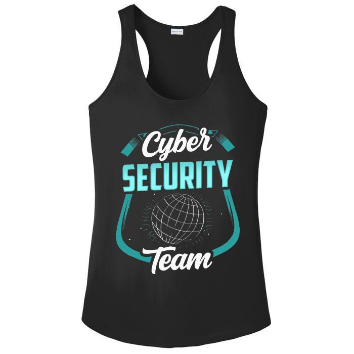 Cybersecurity Team Cyber Security Hacking Hack Hacker Ladies PosiCharge Competitor Racerback Tank
