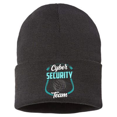 Cybersecurity Team Cyber Security Hacking Hack Hacker Sustainable Knit Beanie