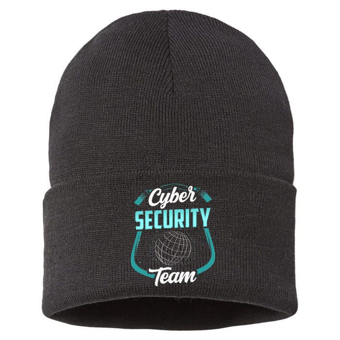 Cybersecurity Team Cyber Security Hacking Hack Hacker Sustainable Knit Beanie