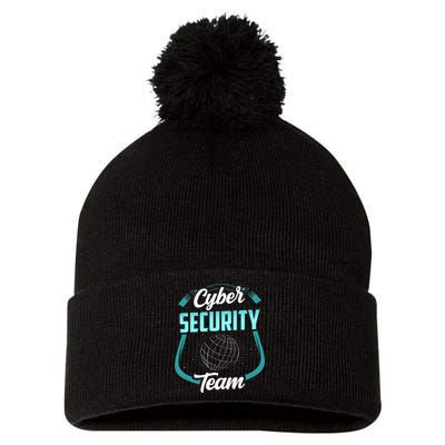 Cybersecurity Team Cyber Security Hacking Hack Hacker Pom Pom 12in Knit Beanie