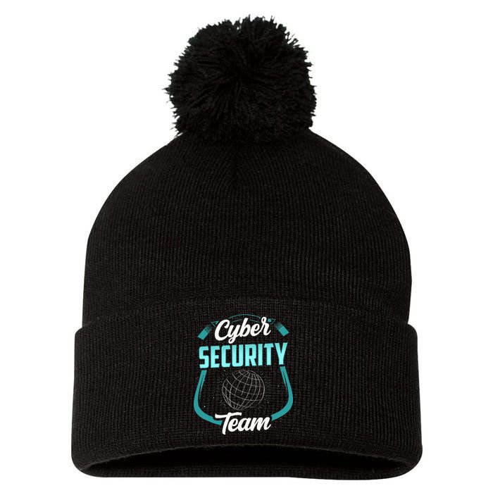 Cybersecurity Team Cyber Security Hacking Hack Hacker Pom Pom 12in Knit Beanie