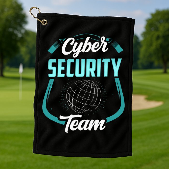 Cybersecurity Team Cyber Security Hacking Hack Hacker Golf Towel