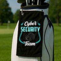 Cybersecurity Team Cyber Security Hacking Hack Hacker Golf Towel