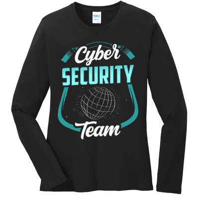 Cybersecurity Team Cyber Security Hacking Hack Hacker Ladies Long Sleeve Shirt