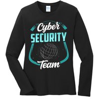 Cybersecurity Team Cyber Security Hacking Hack Hacker Ladies Long Sleeve Shirt