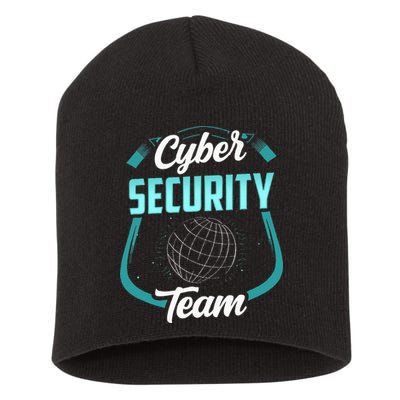 Cybersecurity Team Cyber Security Hacking Hack Hacker Short Acrylic Beanie