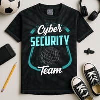 Cybersecurity Team Cyber Security Hacking Hack Hacker Kids Tie-Dye T-Shirt
