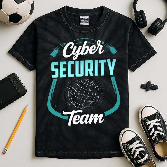 Cybersecurity Team Cyber Security Hacking Hack Hacker Kids Tie-Dye T-Shirt