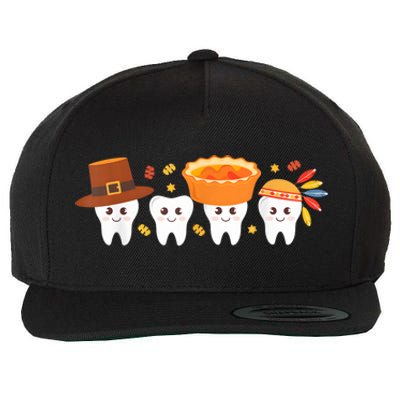 Cute Teeth Wool Snapback Cap