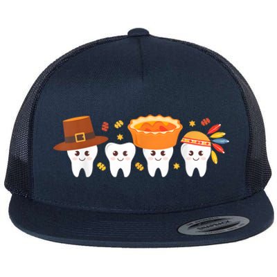 Cute Teeth Flat Bill Trucker Hat