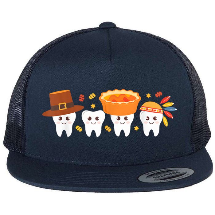 Cute Teeth Flat Bill Trucker Hat