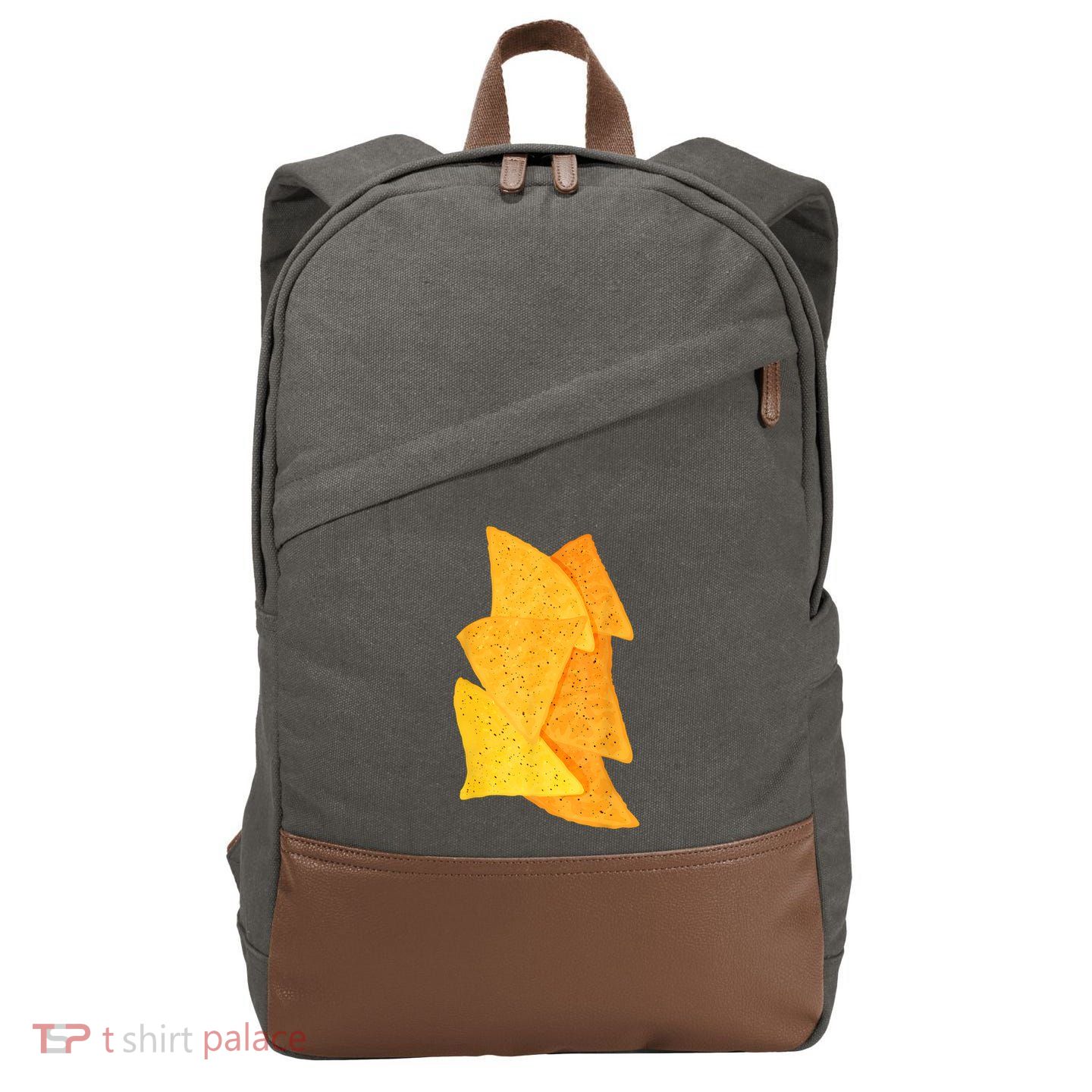 Chips Tortilla Chips Costume Cotton Canvas Backpack