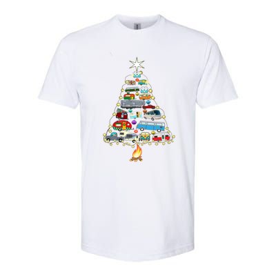 Christmas Tree Camper Vehicles Camping Rving Trailers Gift Softstyle® CVC T-Shirt