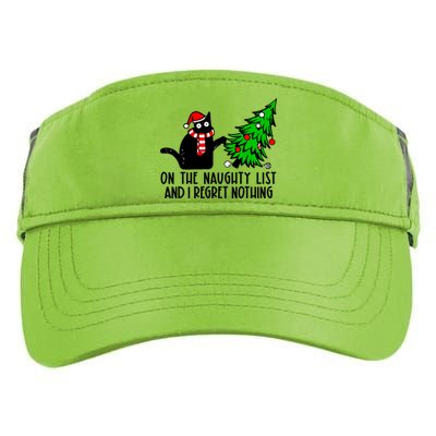 Christmas Tree Cat On The Naughty List And I Regret Nothing Gift Adult Drive Performance Visor