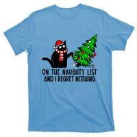 Christmas Tree Cat On The Naughty List And I Regret Nothing Gift T-Shirt