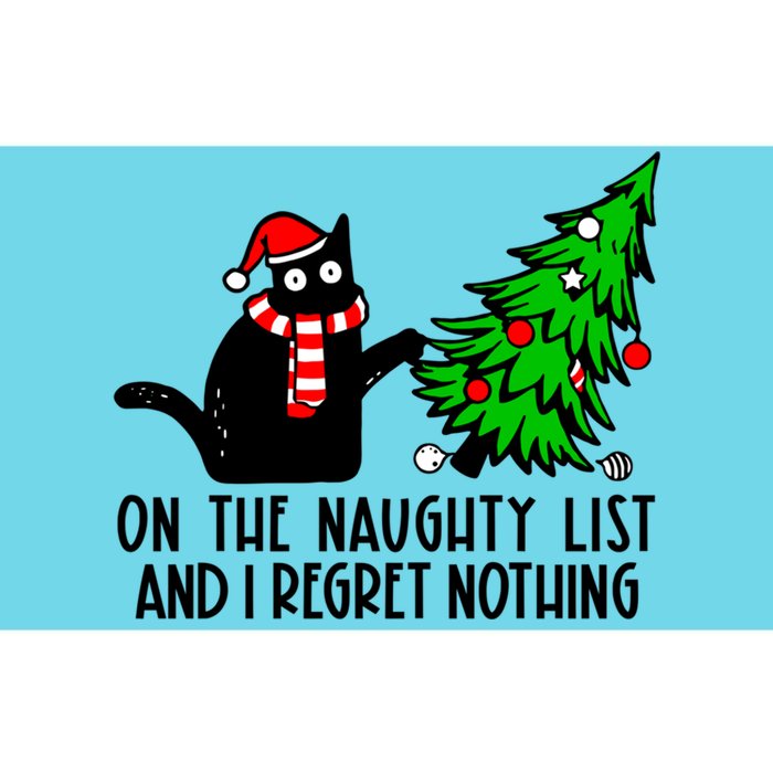 Christmas Tree Cat On The Naughty List And I Regret Nothing Gift Bumper Sticker