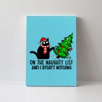 Christmas Tree Cat On The Naughty List And I Regret Nothing Gift Canvas