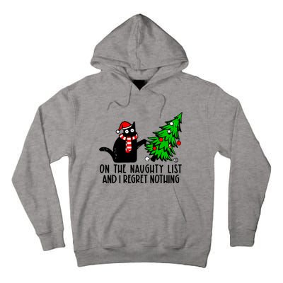 Christmas Tree Cat On The Naughty List And I Regret Nothing Gift Tall Hoodie