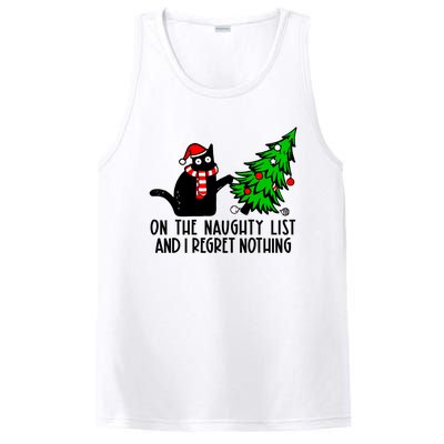 Christmas Tree Cat On The Naughty List And I Regret Nothing Gift PosiCharge Competitor Tank