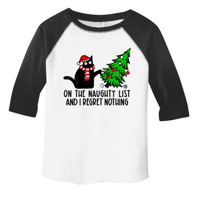 Christmas Tree Cat On The Naughty List And I Regret Nothing Gift Toddler Fine Jersey T-Shirt