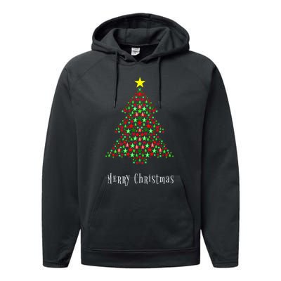 Christmas Tree Celebration Merry Christmas Xmas Performance Fleece Hoodie