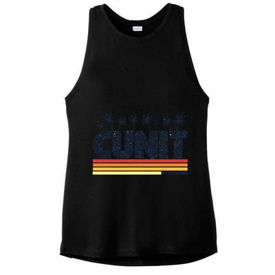 Cunit Tarragona Costa Dorada Retro Tourism Cool Gift Ladies PosiCharge Tri-Blend Wicking Tank