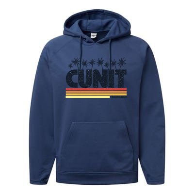 Cunit Tarragona Costa Dorada Retro Tourism Cool Gift Performance Fleece Hoodie