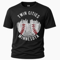 Cool Twin Cities Minnesota MN Baseball Skyline Cooling Performance Crew T-Shirt