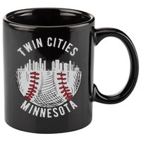 Cool Twin Cities Minnesota MN Baseball Skyline 11oz C Handle Ceramic Mug