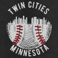 Cool Twin Cities Minnesota MN Baseball Skyline 11oz C Handle Ceramic Mug