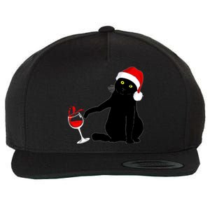 Cat Themed Christmas Sweater Wine Lovers Gift Wool Snapback Cap