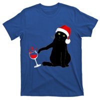 Cat Themed Christmas Sweater Wine Lovers Gift T-Shirt