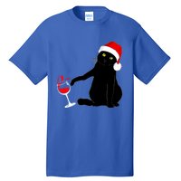 Cat Themed Christmas Sweater Wine Lovers Gift Tall T-Shirt