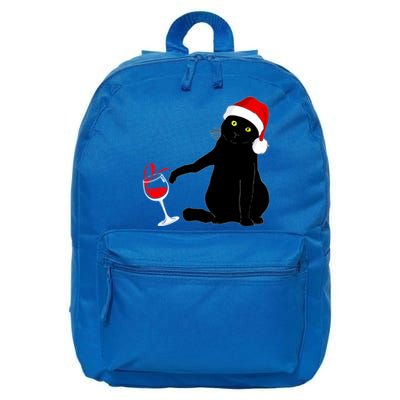 Cat Themed Christmas Sweater Wine Lovers Gift 16 in Basic Backpack