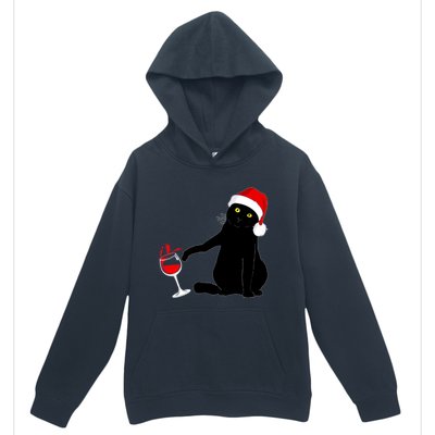 Cat Themed Christmas Sweater Wine Lovers Gift Urban Pullover Hoodie