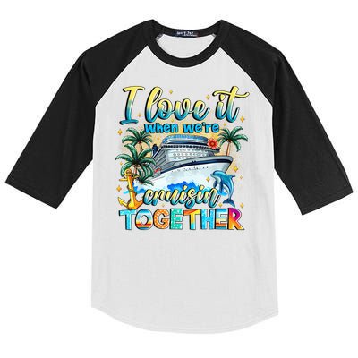 Cruisin Together Caribbean Cruise 2025 Family Vacation Kids Colorblock Raglan Jersey