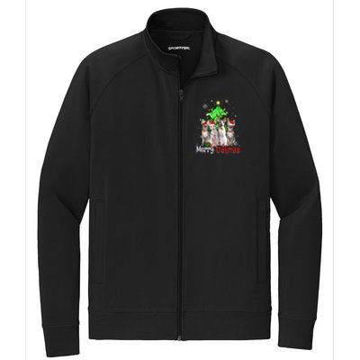 Christmas Tree Cornish Rex Cat Merry Catmas Xmas Cat Funny Gift Stretch Full-Zip Cadet Jacket