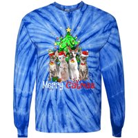 Christmas Tree Cornish Rex Cat Merry Catmas Xmas Cat Funny Gift Tie-Dye Long Sleeve Shirt